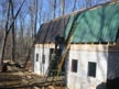 My father and I get started on the metal roof!